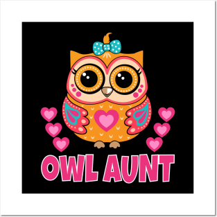 Cute Owl Aunt Posters and Art